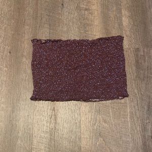 Floral Brandy Melville Strapless Crop Top